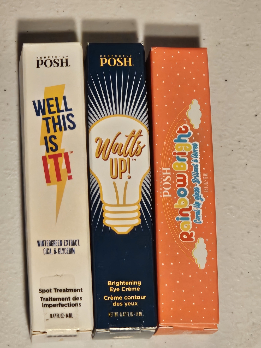 Perfectly Posh Skincare Bundle;  Well This Is It, Watts Up and Rainbow Bright